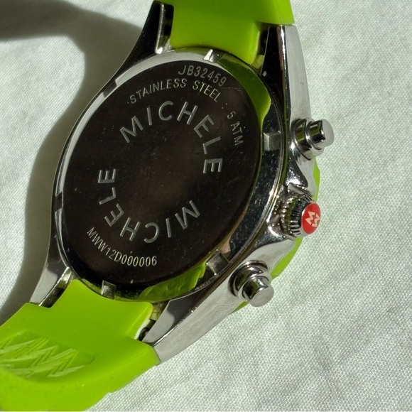 MICHELE Neon Green Tahini Jelly Watch - Picture 8 of 11